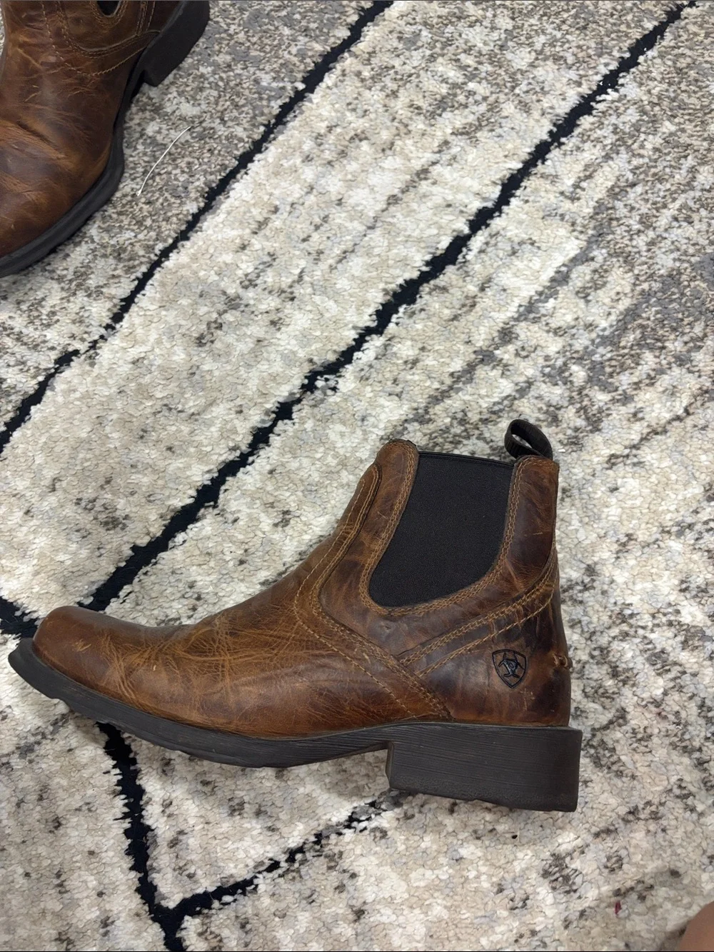 Ariat Men's Brown Leather Chelsea Work Boots